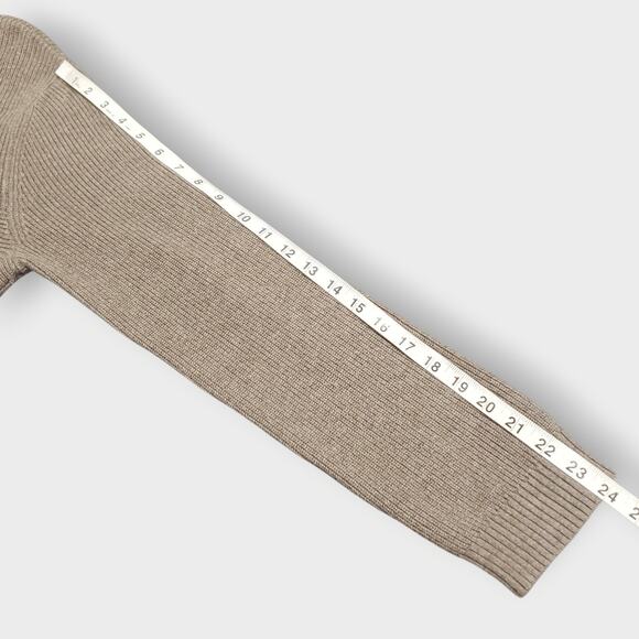 Toad&CO Mens Emmett 1/4 Zip Pullover Sweater Brown Organic Cotton Sz Small - Picture 10 of 12